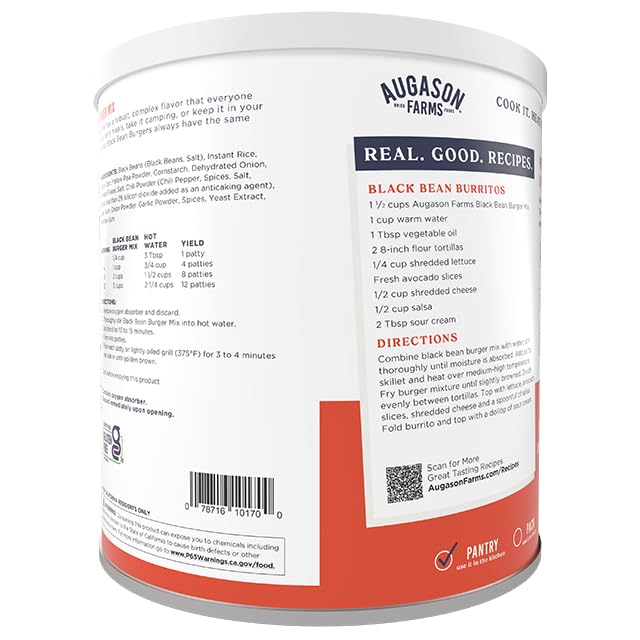 augason farms black bean burger mix augason farms black bean burger mix