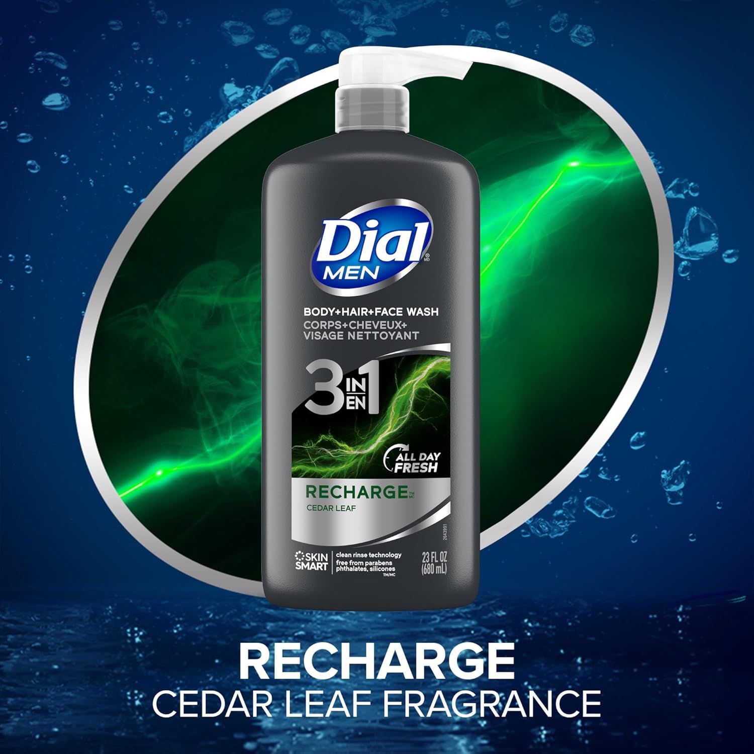 dial men 3 in 1 body, hair & face wash – recharge, 69 fl oz (3 pack) dial men 3 in 1 body, hair & face wash – recharge, 69 fl oz (3 pack)