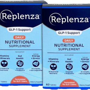 replenza glp 1 daily nutritional support – 60 tablets (2 pack)