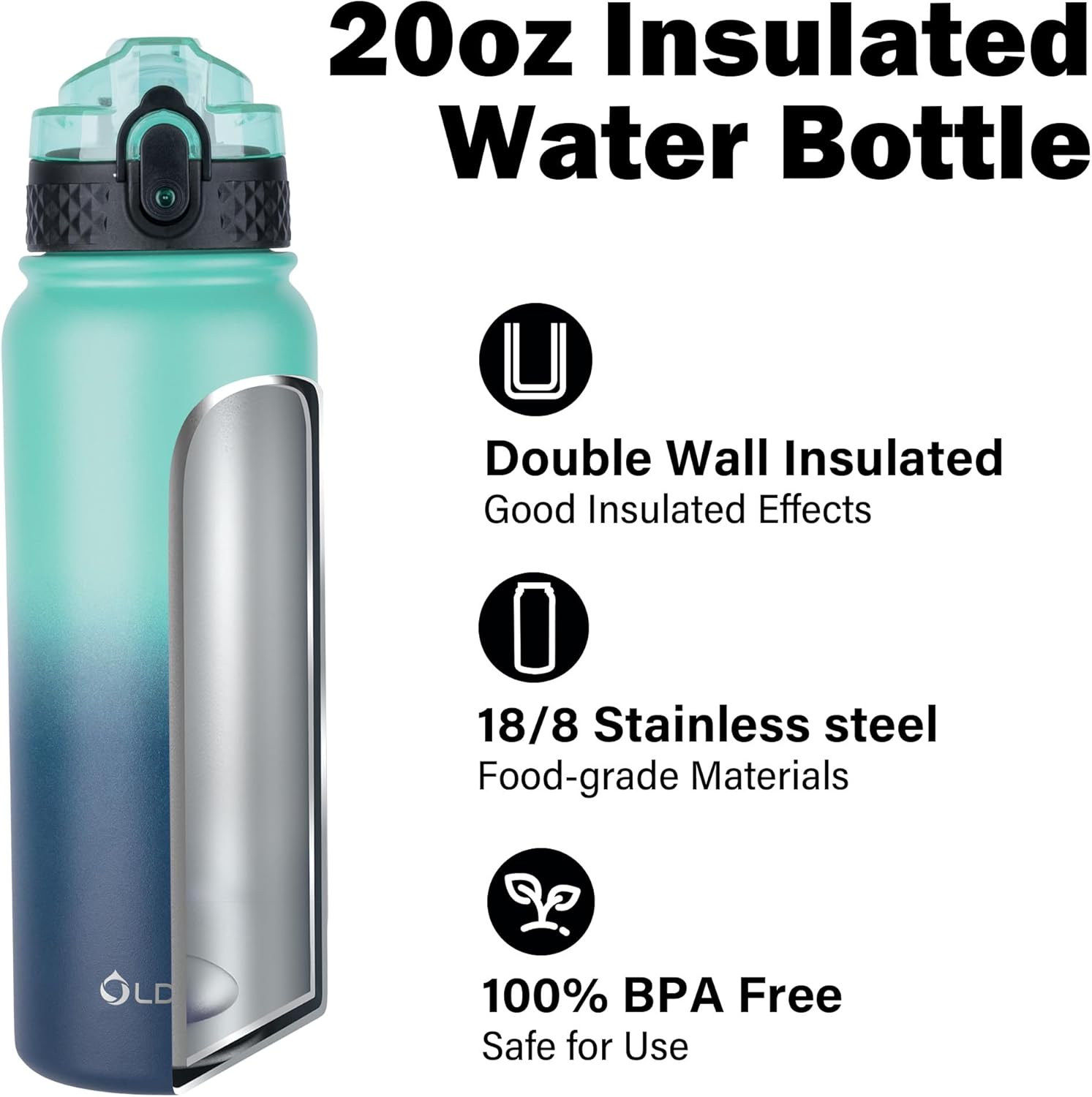 oldley 20oz insulated stainless steel water bottle oldley 20oz insulated stainless steel water bottle