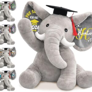 custom 2026 graduation elephant plush – personalized name & date gift