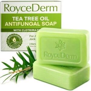 roycederm antifungal tea tree bar soap – clotrimazole 1%