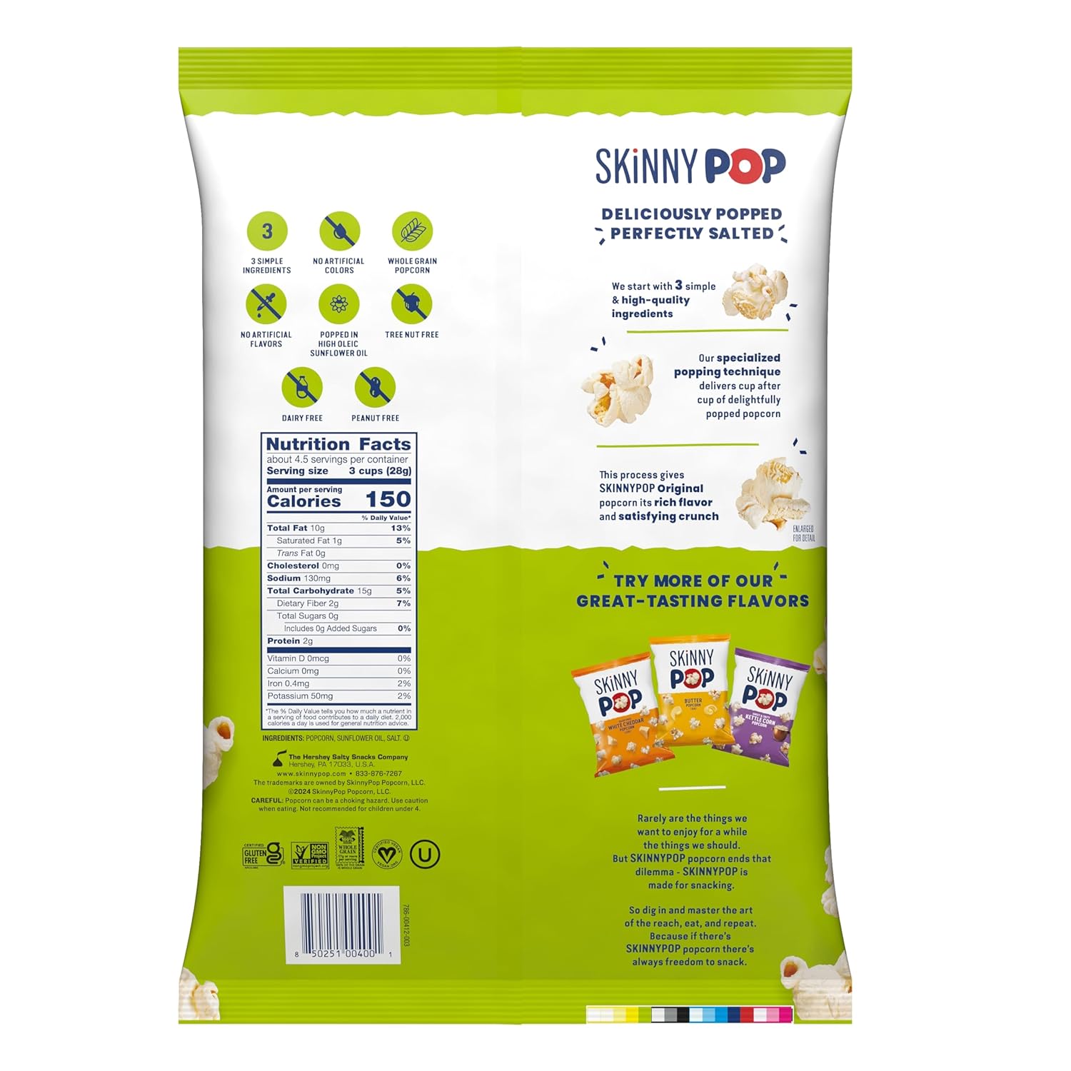 skinnypop original popcorn snack bags skinnypop original popcorn snack bags
