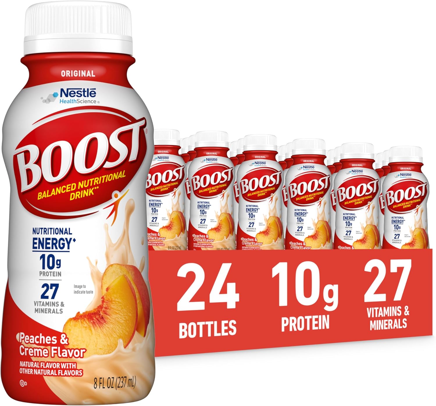 boost original nutritional drink – peaches & creme, 8 fl oz (24 pack) boost original nutritional drink – peaches & creme, 8 fl oz (24 pack)
