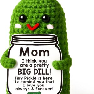 mamagiftree crochet pickle plush gift for mom – “big dill” handmade keepsake