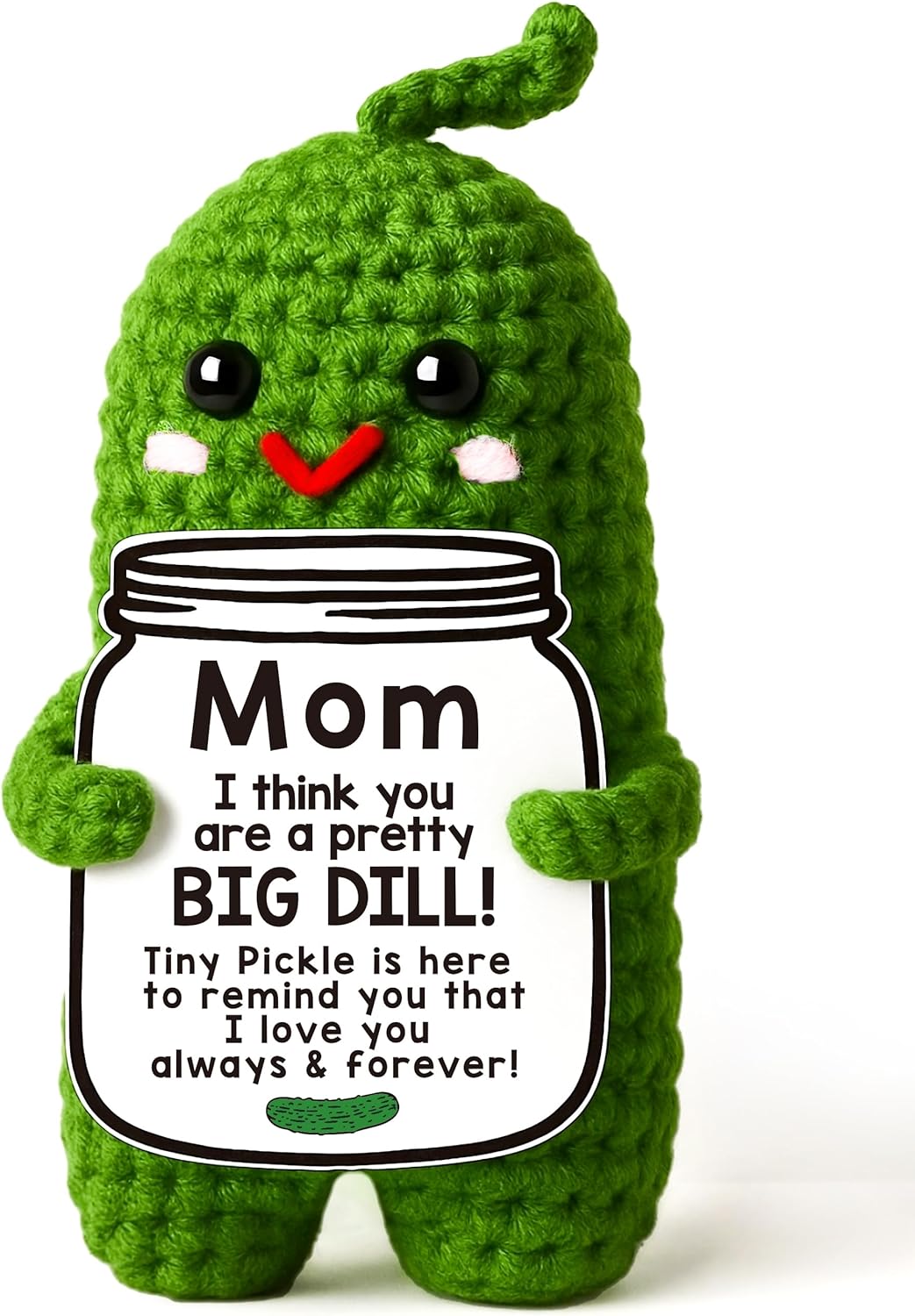 mamagiftree crochet pickle plush gift for mom – “big dill” handmade keepsake mamagiftree crochet pickle plush gift for mom – “big dill” handmade keepsake