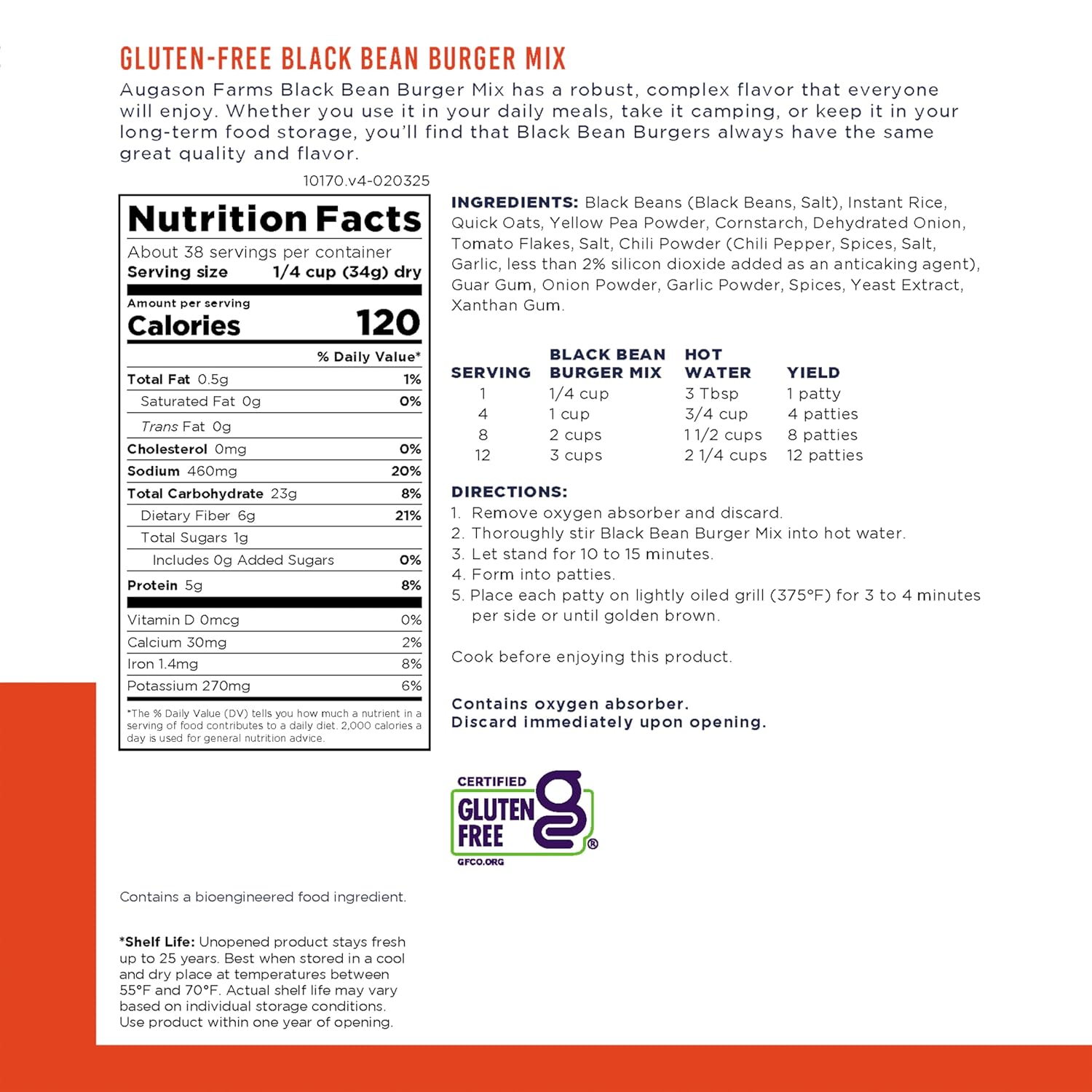 augason farms black bean burger mix augason farms black bean burger mix